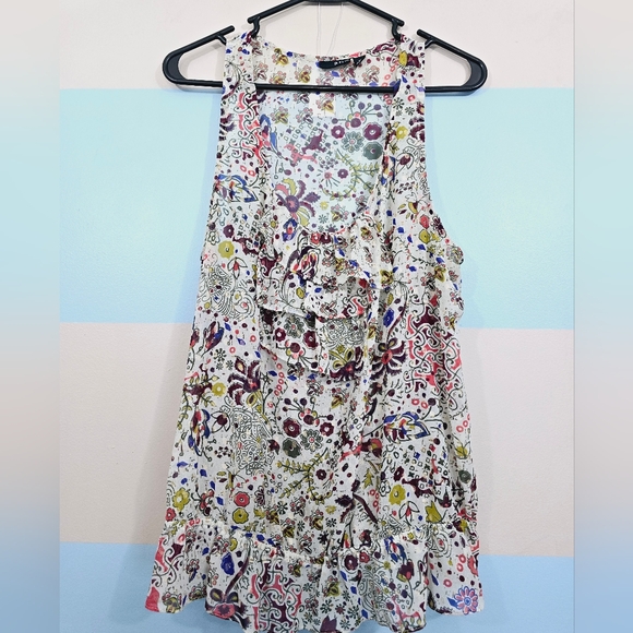 A.N.A. Semi Sheer Floral Blouse - Picture 4 of 7